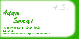 adam sarai business card